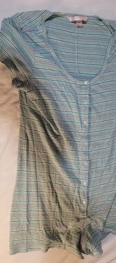 Victoria's Secret Pastel Striped Tank - Blue, Yellow & Green